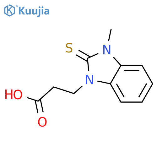3-(3-Methyl-2-thioxo-2,3-dihydro-benzoimidazol-1-yl)-propionic acid structure