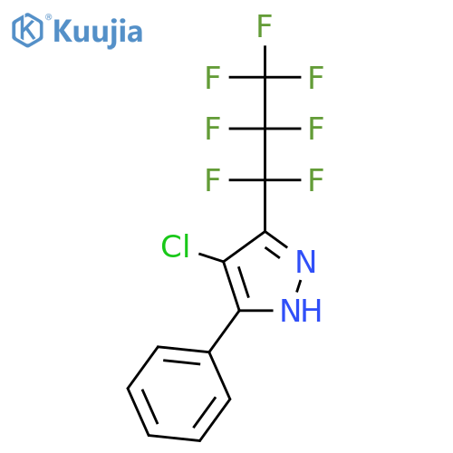 4-Chloro-3-(1,1,2,2,3,3,3-heptafluoropropyl)-5-phenyl-1H-pyrazole structure