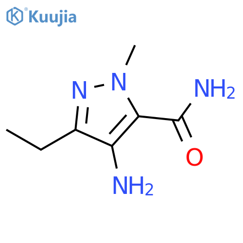 4-Amino-3-ethyl-1-methyl-1H-pyrazole-5-carboxamide structure