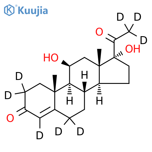 (11β)-11,17-dihydroxy-Pregn-4-ene-3,20-dione-2,2,4,6,6,21,21,21-d8 structure