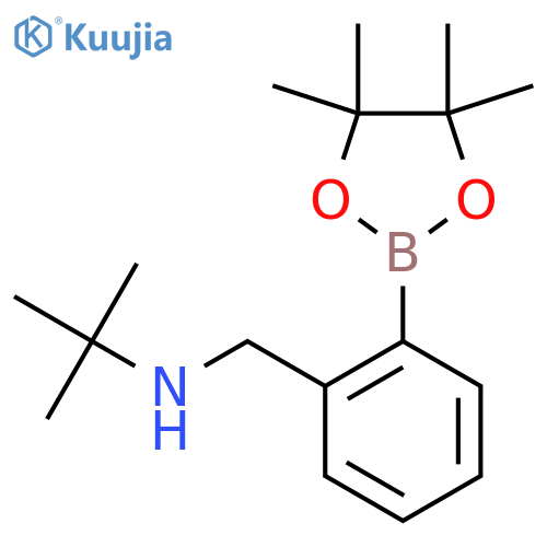 Tert-butyl({[2-(tetramethyl-1,3,2-dioxaborolan-2-yl)phenyl]methyl})amine structure