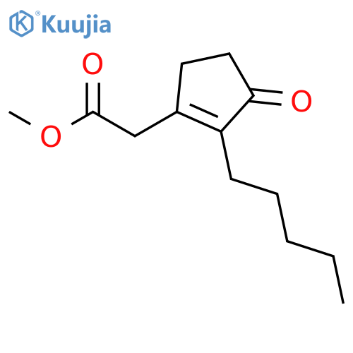 1-Cyclopentene-1-acetic acid, 3-oxo-2-pentyl-, methyl ester structure