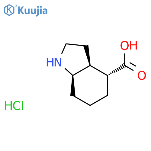 rac-(3aR,4S,7aS)-octahydro-1H-indole-4-carboxylic acid hydrochloride structure