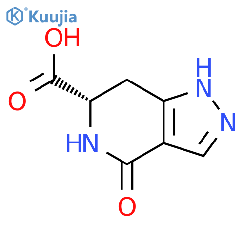 (6S)-4-oxo-1H,4H,5H,6H,7H-pyrazolo4,3-cpyridine-6-carboxylic acid structure