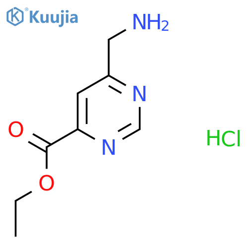 Ethyl 6-(aminomethyl)pyrimidine-4-carboxylate hydrochloride structure