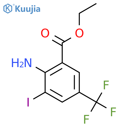 Ethyl 2-amino-3-iodo-5-(trifluoromethyl)benzoate structure