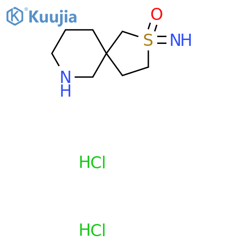 2-imino-2lambda6-thia-7-azaspiro4.5decan-2-one dihydrochloride structure