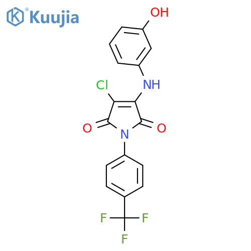 3-chloro-4-(3-hydroxyphenyl)amino-1-4-(trifluoromethyl)phenyl-2,5-dihydro-1H-pyrrole-2,5-dione structure