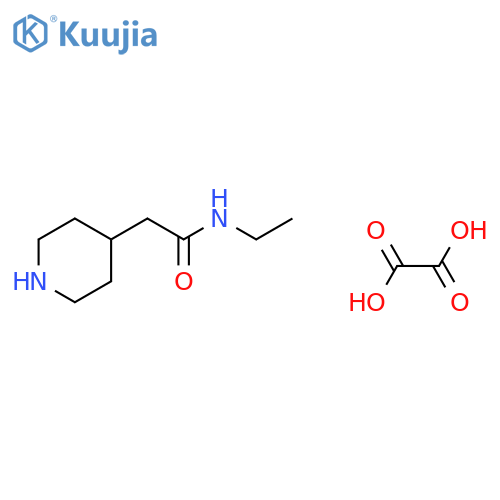 N-ethyl-2-(piperidin-4-yl)acetamide, oxalic acid structure