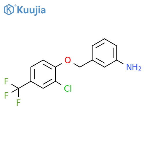 Benzenamine, 3-[[2-chloro-4-(trifluoromethyl)phenoxy]methyl]- structure