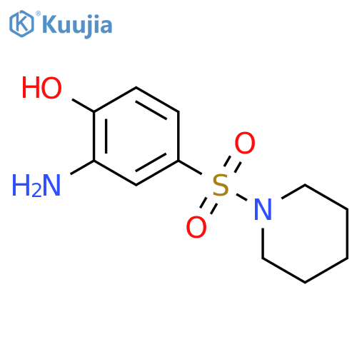 2-amino-4-(piperidine-1-sulfonyl)phenol structure