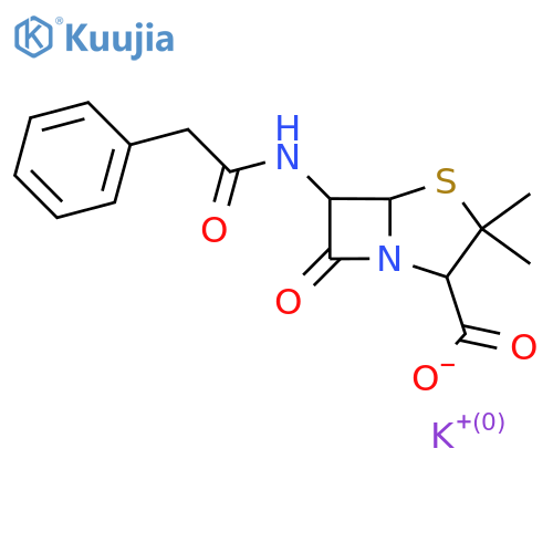 Penicillin G, potassium salt structure
