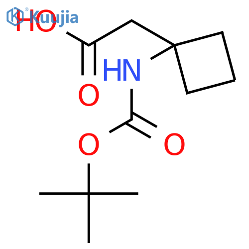 2-(1-{[(tert-butoxy)carbonyl]amino}cyclobutyl)acetic acid structure