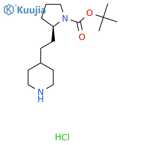 Tert-butyl (2S)-2-(2-piperidin-4-ylethyl)pyrrolidine-1-carboxylate;hydrochloride structure