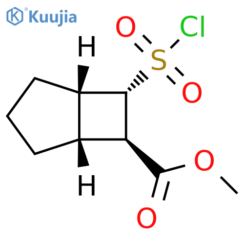 Bicyclo[3.2.0]heptane-6-carboxylic acid, 7-(chlorosulfonyl)-, methyl ester, (1S,5R,6R,7S)- structure