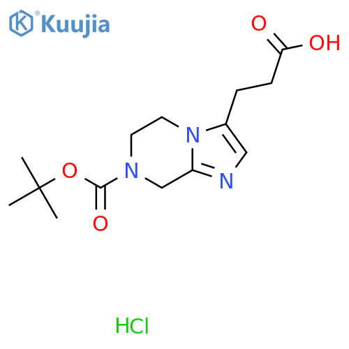 3-{7-(tert-butoxy)carbonyl-5H,6H,7H,8H-imidazo1,2-apyrazin-3-yl}propanoic acid hydrochloride structure