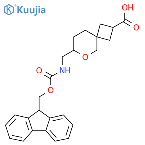 7-({(9H-fluoren-9-yl)methoxycarbonyl}amino)methyl-6-oxaspiro3.5nonane-2-carboxylic acid structure