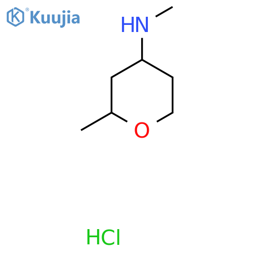 N,2-dimethyloxan-4-amine hydrochloride, Mixture of diastereomers structure