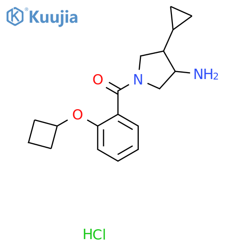 1-(2-Cyclobutoxybenzoyl)-4-cyclopropylpyrrolidin-3-amine hydrochloride structure
