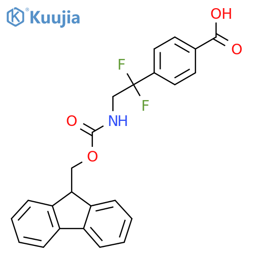 4-2-({(9H-fluoren-9-yl)methoxycarbonyl}amino)-1,1-difluoroethylbenzoic acid structure