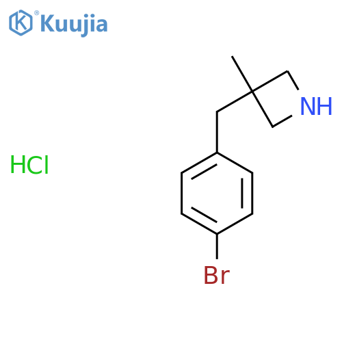 3-(4-bromophenyl)methyl-3-methylazetidine hydrochloride structure