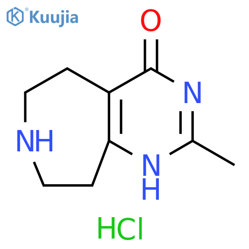 2-methyl-3H,4H,5H,6H,7H,8H,9H-pyrimido4,5-dazepin-4-one dihydrochloride structure