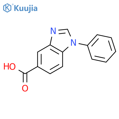 1-phenyl-1H-1,3-benzodiazole-5-carboxylic acid structure