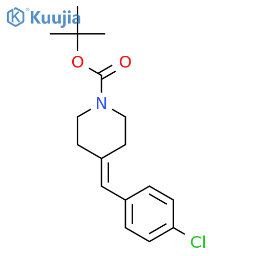 1-Piperidinecarboxylic acid, 4-[(4-chlorophenyl)methylene]-,1,1-dimethylethyl ester structure