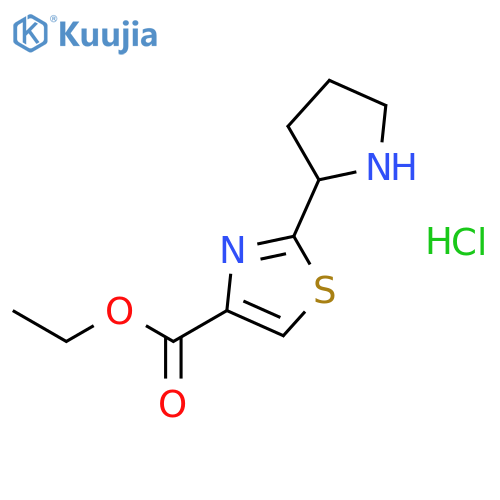 Ethyl 2-((R)-pyrrolidin-2-yl)thiazole-4-carboxylateHydrochloride structure