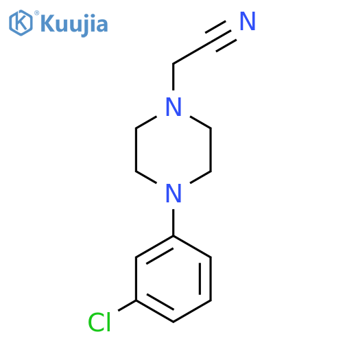 2-4-(3-chlorophenyl)piperazin-1-ylacetonitrile structure