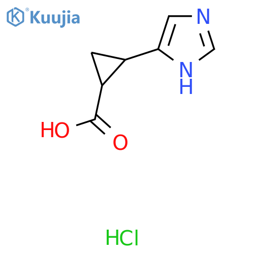 2-(1H-Imidazol-4-yl)cyclopropane-1-carboxylic acid hydrochloride structure