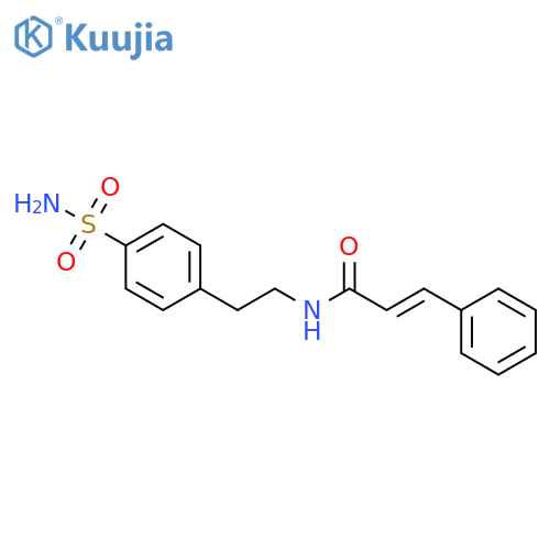 (2E)-3-phenyl-N-[2-(4-sulfamoylphenyl)ethyl]prop-2-enamide structure