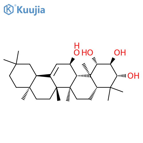 Olean-12-ene-1,2,3,11-tetrol, (1beta,2alpha,3beta,11alpha)- structure