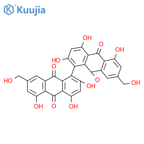 [1,1'-Bianthracene]-9,9',10,10'-tetrone, 2,2',4,4',5,5'-hexahydroxy-7,7'-bis(hydroxymethyl)-, (+)- (8CI,9CI) structure