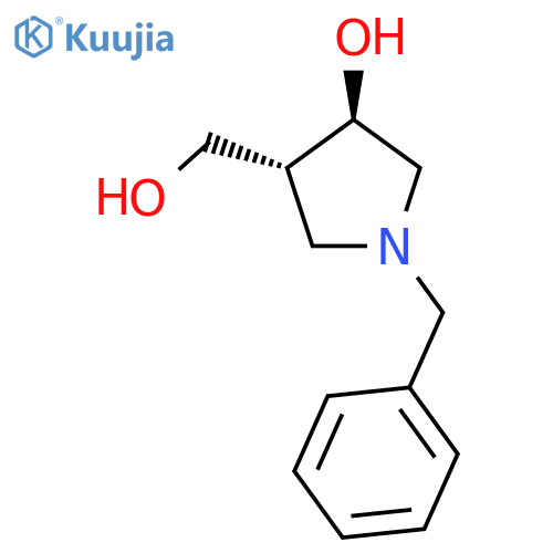 (3R,4R)-1-benzyl-4-(hydroxymethyl)pyrrolidin-3-ol structure
