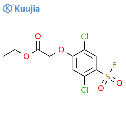 Acetic acid,2-[2,5-dichloro-4-(fluorosulfonyl)phenoxy]-, ethyl ester structure