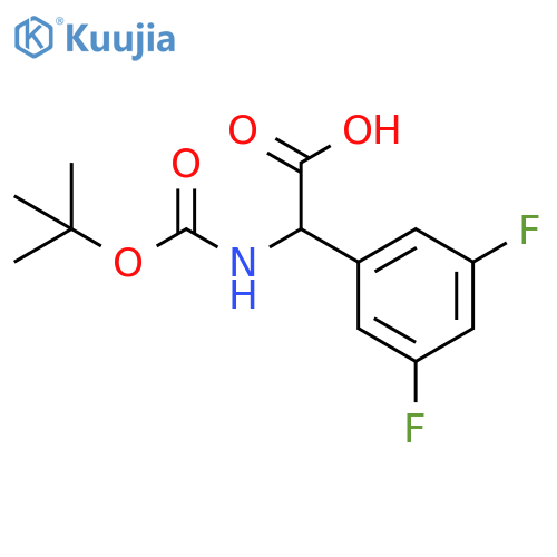 2-{(tert-butoxy)carbonylamino}-2-(3,5-difluorophenyl)acetic acid structure