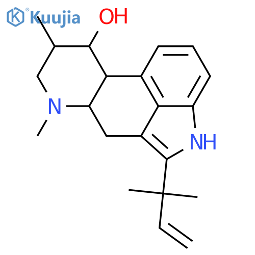 Fumigaclavine C; 8,9,10-Triepimer, O-de-Ac structure