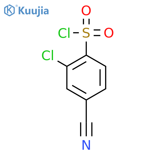 2-Chloro-4-cyanobenzene-1-sulfonyl chloride structure