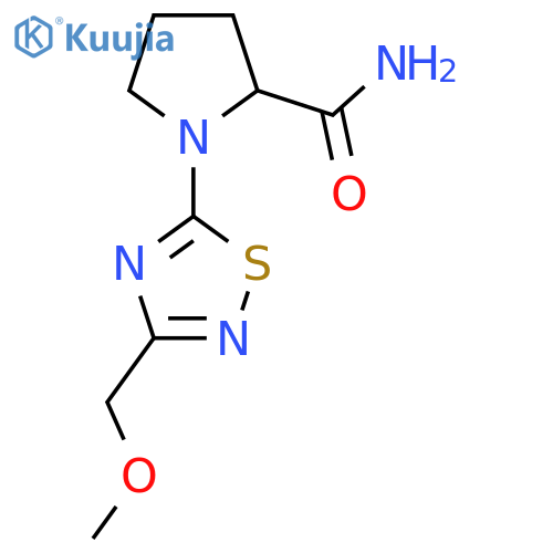 1-[3-(Methoxymethyl)-1,2,4-thiadiazol-5-yl]pyrrolidine-2-carboxamide structure