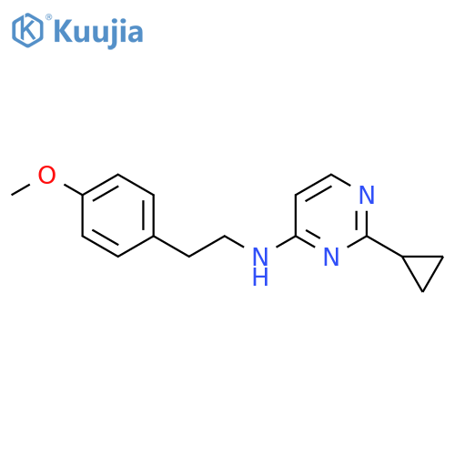 2-cyclopropyl-N-[2-(4-methoxyphenyl)ethyl]pyrimidin-4-amine structure