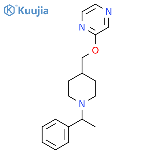 2-{[1-(1-Phenylethyl)piperidin-4-yl]methoxy}pyrazine structure
