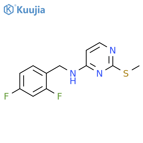 N-[(2,4-difluorophenyl)methyl]-2-(methylsulfanyl)pyrimidin-4-amine structure