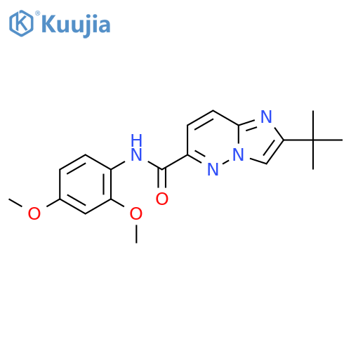 2-tert-butyl-N-(2,4-dimethoxyphenyl)imidazo[1,2-b]pyridazine-6-carboxamide structure