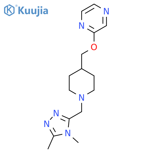 2-({1-[(4,5-dimethyl-4H-1,2,4-triazol-3-yl)methyl]piperidin-4-yl}methoxy)pyrazine structure