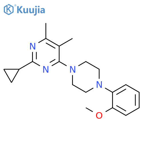 2-cyclopropyl-4-[4-(2-methoxyphenyl)piperazin-1-yl]-5,6-dimethylpyrimidine structure