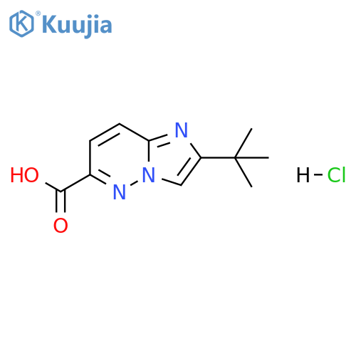 2-tert-butylimidazo1,2-bpyridazine-6-carboxylic acid hydrochloride structure