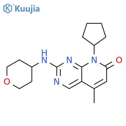 8-cyclopentyl-5-methyl-2-[(oxan-4-yl)amino]-7H,8H-pyrido[2,3-d]pyrimidin-7-one structure