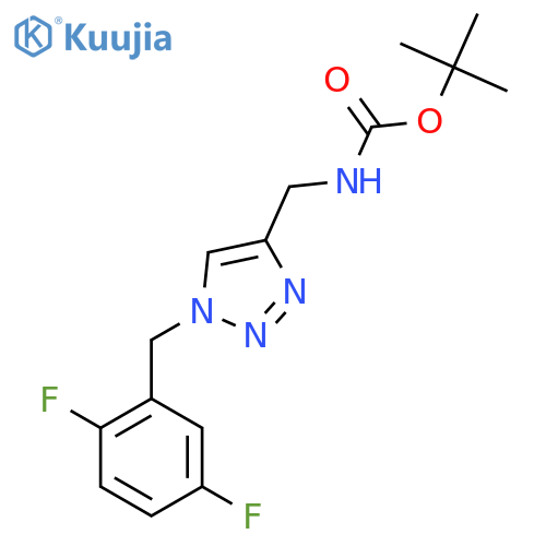 tert-butyl N-({1-[(2,5-difluorophenyl)methyl]-1H-1,2,3-triazol-4-yl}methyl)carbamate structure
