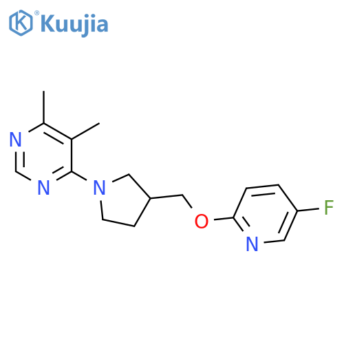 4-(3-{[(5-fluoropyridin-2-yl)oxy]methyl}pyrrolidin-1-yl)-5,6-dimethylpyrimidine structure